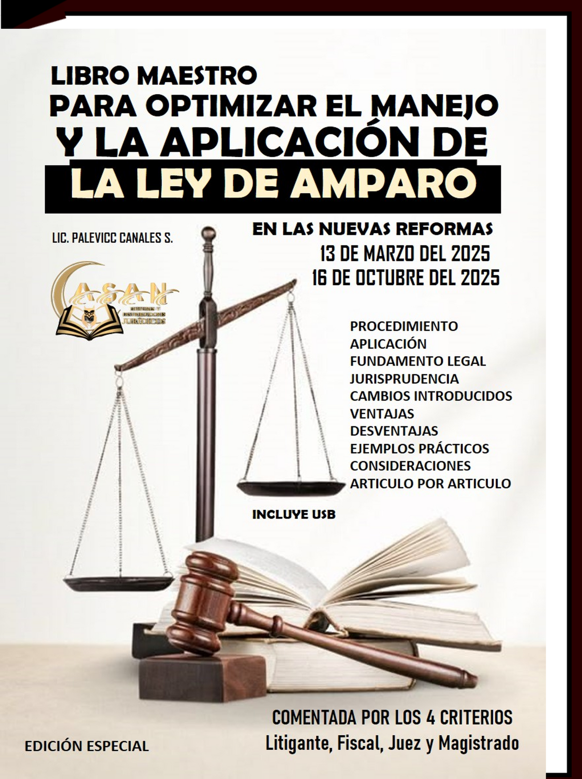libro maestro para optimizar el manejo y la aplicación  de la ley de amparo  en las nuevas reformas