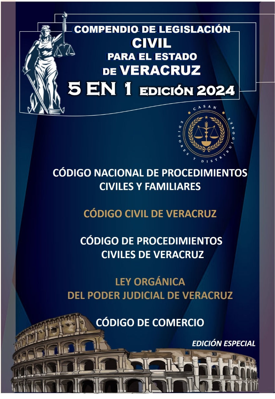 compendio de legislación civil para Veracruz 5 en 1 edición 2024