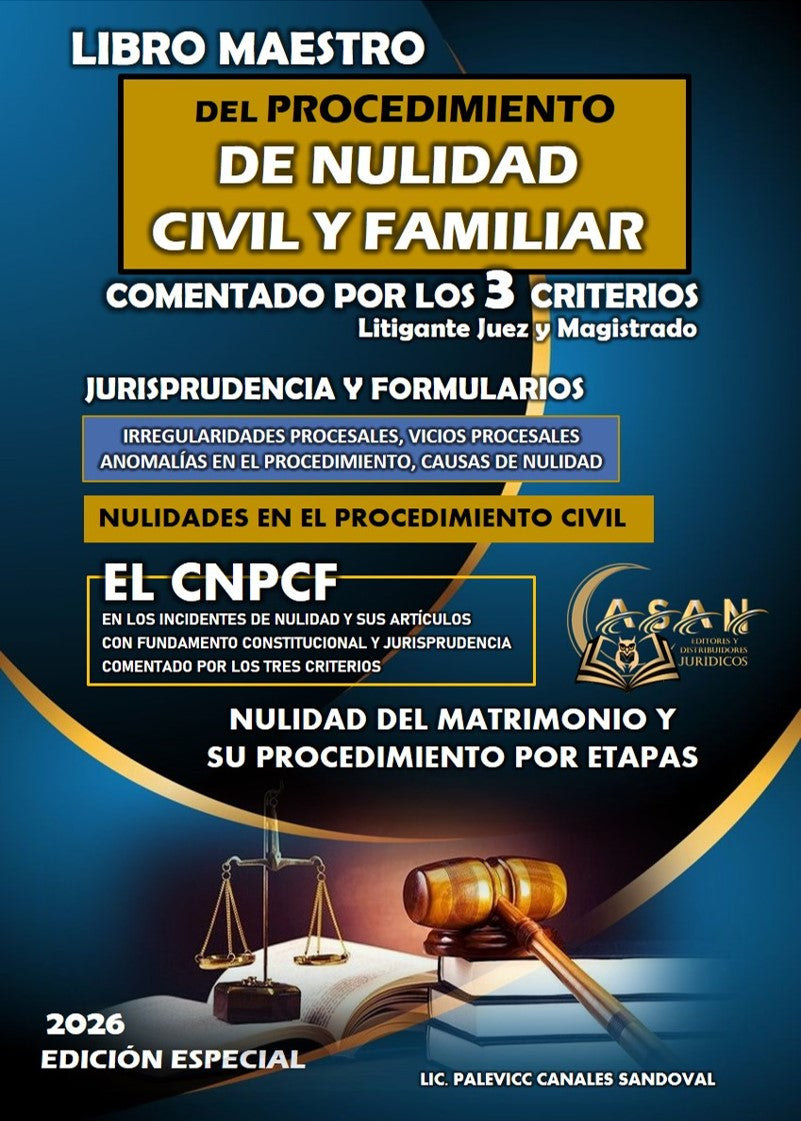 libro maestro del procedimiento de nulidad civil y familiar