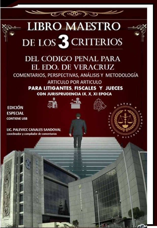 libro maestro de los 3 criterios del código penal de Veracruz